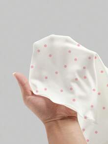 ROMWE Kawaii 可爱波点爱心印花迷你连衣裙，春夏学院风 - 白色 - 查看 5