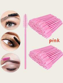Cọ chải mascara màu đen hồng, cọ xoắn ốc chải lông mày, lược chải mi dùng cho nối mi, tách mi, tỉa lông mày, dụng cụ trang điểm mắt, đóng gói số lượng lớn dùng tại salon và nhà. - Nhiều màu - Xem 2
