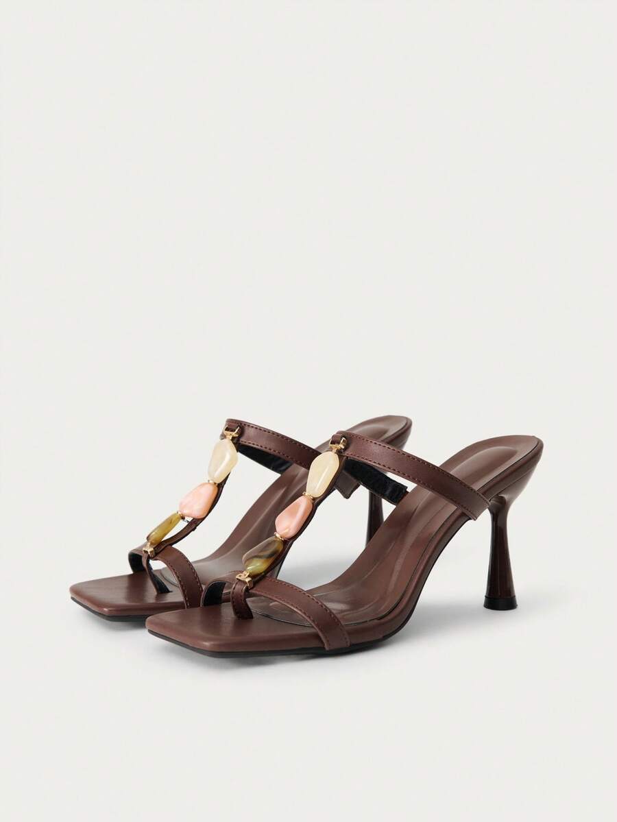 Nöista Women's High Heel Sandals - Brown - View 1