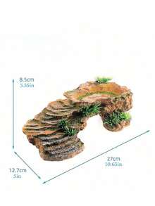 Reptile Rock Hideaway, Lizard Fence, Turtle Climbing Platform, Gecko & Snake Shelter, Habitat, Suitable For Breeding Enclosure And Aquarium Decor - Multicolor - View 16