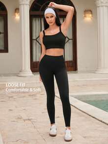 Fluxe Quần legging yoga đen không đường may dành cho nữ - màu đen - Xem 7