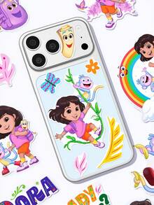 DORA | SHEIN 卡通贴纸，适用于水瓶、手机、保护壳、笔记本电脑、滑板等，礼品之选 - 多色 - 查看 3