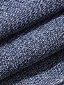 Livesso Bộ đồ denim nữ mùa hè kiểu dáng thường ngày, gồm áo tank top và quần jeans, có bèo nhún ở gấu quần. - Màu xanh lam - Xem 3