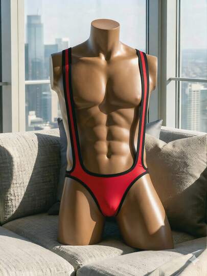 DrisQ Men's Contrast Trim Sleeveless Comfortable Breathable Sexy Underwear