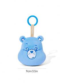 SHEIN X Care Bears 1个可爱小熊毛绒挂件，精致刺绣，可爱小熊造型，可挂在包包和钥匙上，蓝色愤怒小熊 - 彩色 - 查看 3