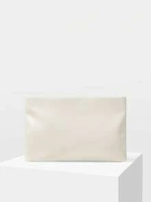 MOTF LADIES CLUTCH BAG, DELICATE BUCKLE SQUARE CLUTCH BAG - Beige - View 4