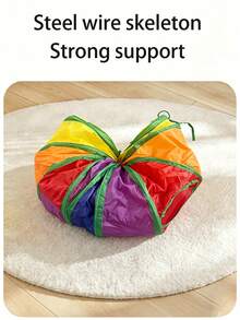 Collapsible Rainbow Cat Tunnel, Foldable Pet Cat Tunnel Toy,Suitable For Cats And Rabbits, Indoor/Outdoor Use, Portable - Multicolor - View 8