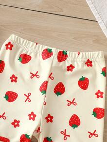 1件女童数码印花圆领短袖T恤，春夏款 - 彩色 - 查看 7