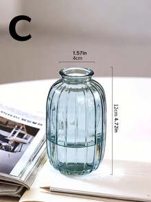 Bình hoa thủy tinh thủy canh mini sáng tạo cho cây xanh và hoa tươi trang trí bàn - Nhiều màu - Xem 7