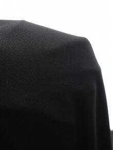 MaterniChic Bộ áo liền quần bầu cổ lệch, viền bèo nhún, xẻ tà - màu đen - Xem 3