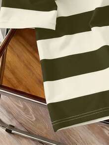 Claim Dot Men Striped & Slogan Graphic Polo Shirt - Olive Green - View 4