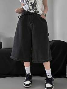 DAZY Women's Casual Denim Shorts, Simple & Fashionable For Daily Wear Jorts School - Light Grey - View 4