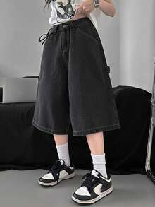 DAZY Women's Casual Denim Shorts, Simple & Fashionable For Daily Wear Jorts School - Light Grey - View 5