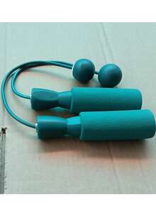 1 Pair Weighted Cordless Jump Rope With Foam Handles, Dual-Use For Fitness & Exercise - Multicolor - View 6