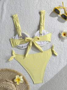 Swim Mod 两件套女士沙滩度假比基尼套装 - 彩色 - 查看 2