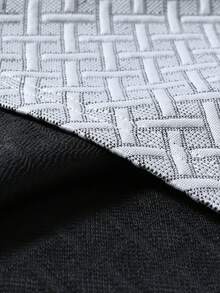 Manfinity Joysei Áo polo nam dệt kim jacquard màu trơn, cổ áo có họa tiết, cài 3 nút, cổ áo gân. - Nhiều màu - Xem 5