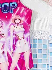 SHEIN 适合夏季的少女休闲简约连体泳衣 - 彩色 - 查看 4