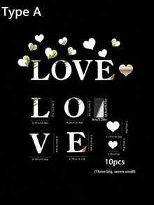 Hình dán tường 3D bằng acrylic có khẩu hiệu để trang trí tường - Hoàn hảo cho Ngày Valentine, đám cưới, quà tặng sinh nhật, trang trí hành lang và lối vào. - Bạc sáng - Xem 3