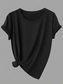 SHEIN CURVE+ 4件套加大码女式基本款短袖宽松T恤 - 彩色 - 查看 3
