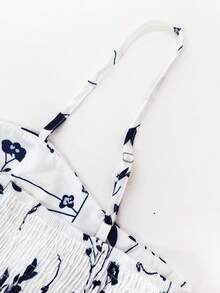 SHEIN Clasi 大码纯色外套和印花吊带连衣裙 - 彩色 - 查看 4