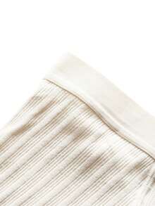 Ocili Women's Cotton Blend Ribbed Knit Casual Comfortable Nude Colored Boxer Briefs - Khaki - View 9