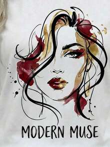 BamGleam Camiseta de manga corta con estampado degradado para mujer, verano - Multicolor - Ver 3