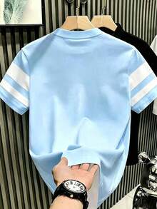 Chillumni Áo thun nam tay ngắn cổ tròn in họa tiết tối giản - Nhiều màu - Xem 2