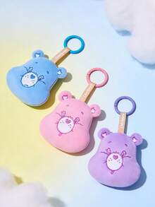 SHEIN X Care Bears 1 Stück süßer Bär Plüsch Anhänger, exquisite Stickerei, süße Bärform, kann an Taschen und Schlüsseln aufgehängt werden, lila Bär - Verschiedenfarbig - Übersicht 2