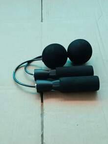 1 Pair Weighted Cordless Jump Rope With Foam Handles, Dual-Use For Fitness & Exercise - Multicolor - View 7