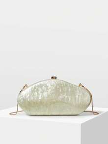 MOTF BOLSO DE CENA PARA DAMAS, ELEGANTE BOLSO DE EMBRAGUE PARA FIESTA Y CITAS - Blanco roto - Ver 5