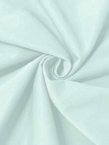 GlowEve CURVE 大码女士优雅纯色褶裥腰部无袖连衣裙，夏季 - 淺藍色 - 查看 3