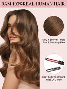 Hair Weft Hair Extensions 100% Human Hair 4# Middle Brown Straight Style In 14-22 Inch Lengths 100G Double Weft Extensions Invisible Seamless Invisible Top Quality Thick Ends Healthy Human Hair Extensions For Thin Hair And Salon Use And For All Women/Girls Daily Use - S4 - View 8