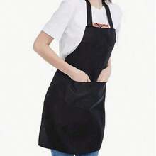 1-5pcs Polyester Apron For Women,Simple Style Black Apron With Pockets, Thickened Waist Apron, Fashion Housework Kitchen Household Workwear, Kitchen Supplies - Multicolor - View 3