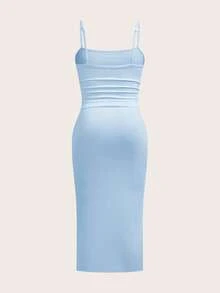 SHEIN EZwear Đầm hè màu xanh dương và đen dành cho nữ cỡ lớn - Màu xanh lam - Xem 6