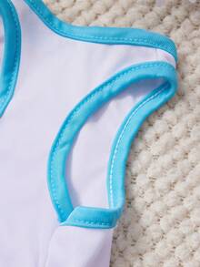 PETSIN 1 Piece Cute Teddy Bear Soccer Letter Printed Pet Vest, Soft And Breathable, Blue And White Sports Style Pet Clothing - Multicolor - View 3