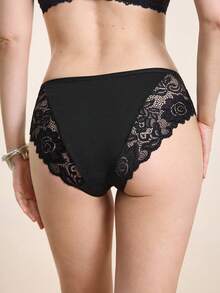 Hourtrue 5-Pack Women Lace Underwear - Black - View 3
