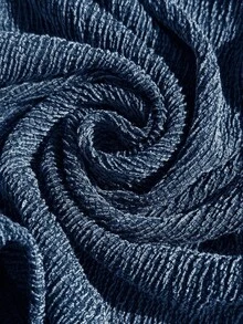 Comfortcana 大码复古做旧无肩带连体裤，适合夏季度假 - 藍色 - 查看 6
