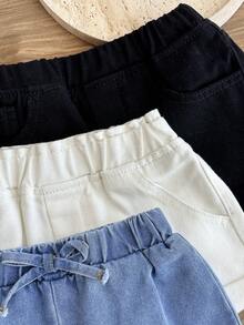 3件套 女童白色、黑色、蓝色牛仔短裤 - 彩色 - 查看 7