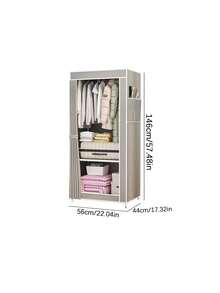 1pc Household Simple Wardrobe, Simple And Space-Saving, Large Capacity Can Store Clothes And Bedding In Layers, Simple Installation, Small Apartment Renters, I Am A Storage Artifact - Multicolor - View 3