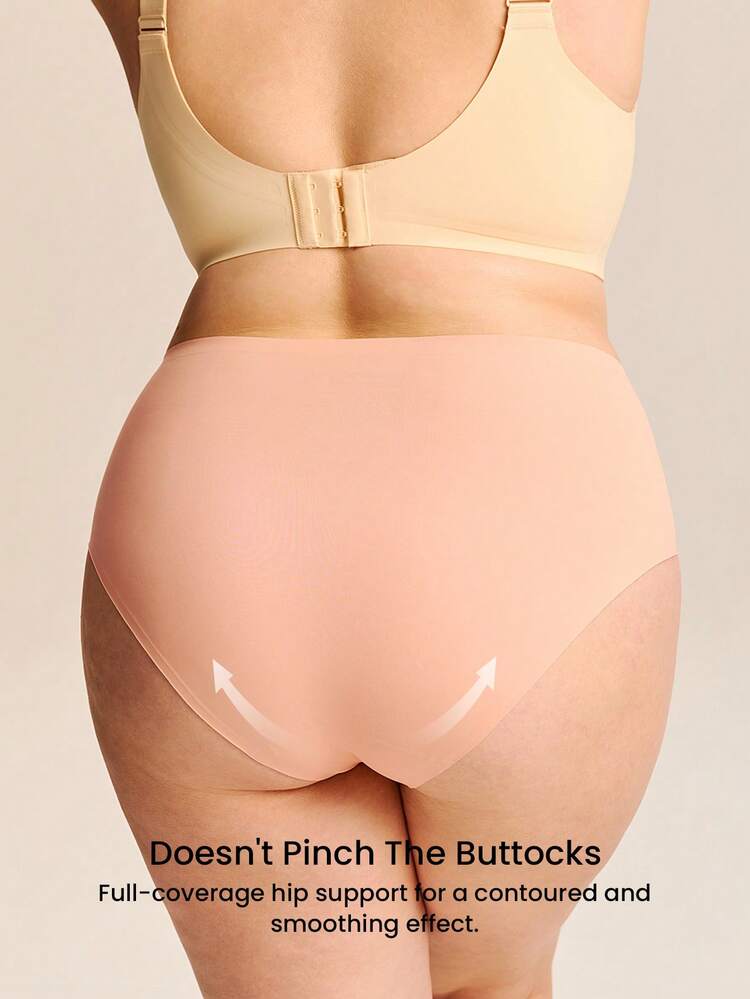 Plus 3-Pack Seamless High-Waist Underwear