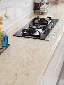 Marble Contact Paper For Countertops – Peel & Stick Self-Adhesive Vinyl – Beige Marble Wallpaper For Kitchen, Furniture, Tabletop - 1PC - View 9