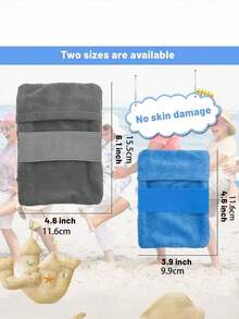 1/2 件套旅行必备夏季海滩用品 - 防沙沙滩袋、露营小工具、沙刷和除沙器，适用于沙滩沙袋、收纳袋、刷子，是海滩度假和露营旅行的必备配件，旅行必备汽车配件户外配件飞机箱实用物品夏季必备办公配件 - 彩色 - 查看 4