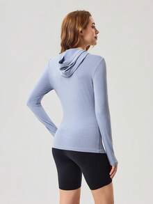 OutZeal Áo hoodie nữ mặc ngoài trời, chất liệu co giãn mềm mại, ôm sát, thích hợp cho sinh hoạt hàng ngày. - Màu xanh lam - Xem 7