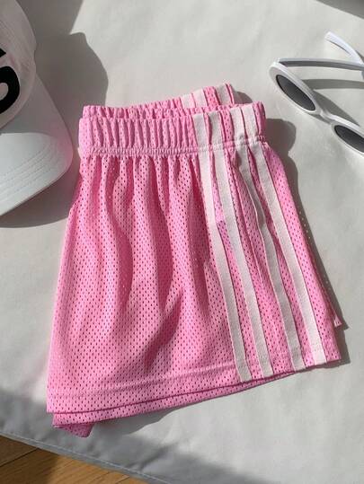 Comfortcana Vintage Washed Blue Knit Wide Leg Casual Shorts For Women