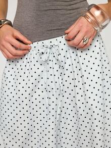 COUREZ White And Black Polka Dot Summer Retro Casual 90s Vintage 70s City Cropped Trousers Y2K Women Longline Shorts Outfits Rave Vacation Bottoms Pants - Light Grey - View 5