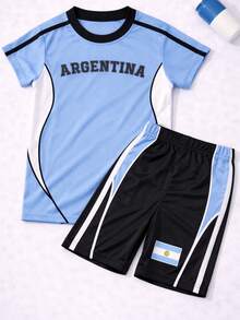 Set 2 piezas deportivo para niño - Azul cielo - Ver 3