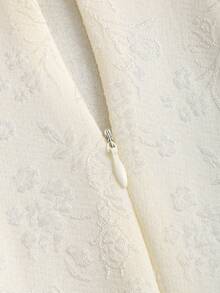 Sweetra 法式复古极简露背系带A字连衣裙 - 杏色 - 查看 6