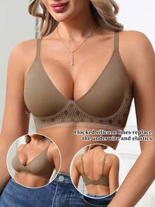 Seamless Jelly Bra For Women - Brown - View 3