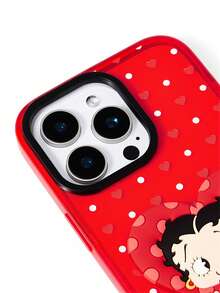 Betty Boop x SHEIN Red Love Polka Dot Phone Case, Suitable For IPhone11-17Pro Max. - Multicolor - View 3