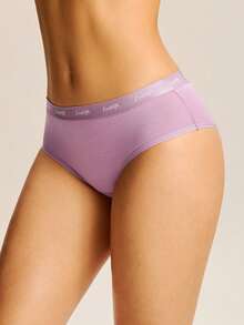 LUVLETTE 3-Pack Soft Cotton Mid-Waist Cheeky Women Underwear Panties Set - Multicolor - View 10